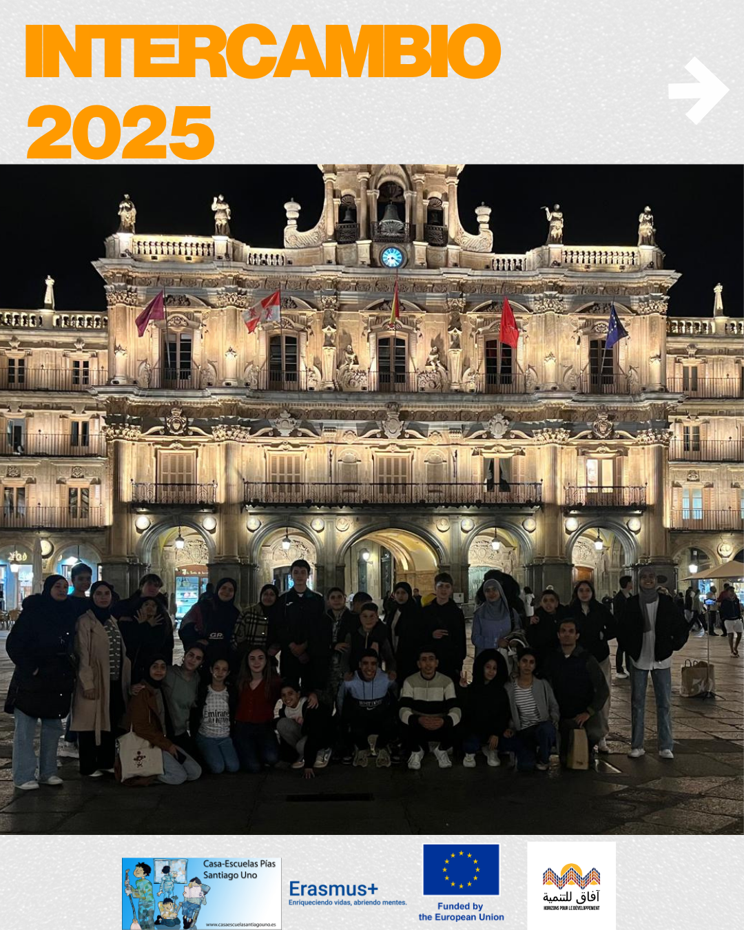 El mes pasado vivimos algo muy especial. Chicos y chicas de Tioughza (Marruecos) y los de la Casa Escuela Santiago Uno se juntaron en Salamanca para compartir durante una semana de intercambio gracias al programa Erasmus+ para jóvenes con menos oportunidades. Talleres, deporte, cocina, arte, visitas por la ciudad, risas, descubrimientos y muchas experiencias que nos ayudan a romper fronteras. ¡Seguimos cruzando miradas y construyendo puentes! Cruzando miradas: diálogo intercultural entre jóvenes